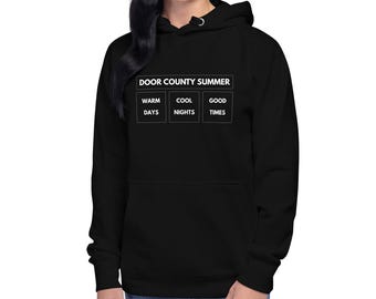 Door County Summer Hoodie | Good Times | Door County Gift | Unisex Premium Hoodie | FREE SHIPPING