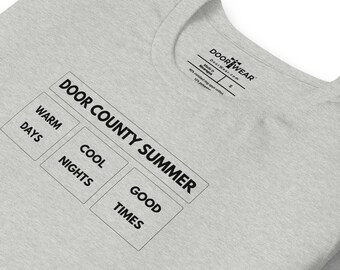 Door County Summer T Shirt | Good Times | Door County Gift | Unisex Tee | FREE SHIPPING
