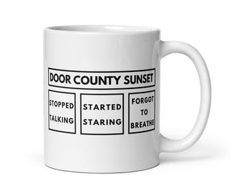 Door County Sunset Mug | Forgot to Breathe Sunset Gift | Wisconsin Green Bay Nights | FREE SHIPPING