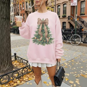 Leopard Bow Christmas Tree PNG, 7500x7500px, Transparent Background, 300 DPI, Digital Download