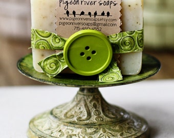 Sage & Lemongrass Handmade Soap - Cold Process Soap - Vegan Bar Soap - Natural Soap