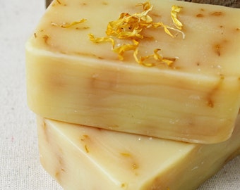 Zesty Lemongrass & Bergamot Cold Process Soap Bar - Handmade Vegan Cold Process Soap - Soap Bar