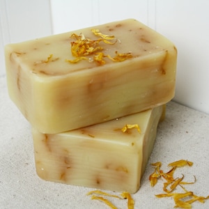 Bergamot & Rosemary Handmade Cold Process Soap - Handmade, Vegan Soap - Organic Pureed Carrot Soap - Bar Soap