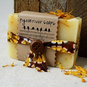 Zesty Lemongrass & Bergamot Cold Process Soap Bar Handmade Vegan Cold Process Soap Soap Bar image 2