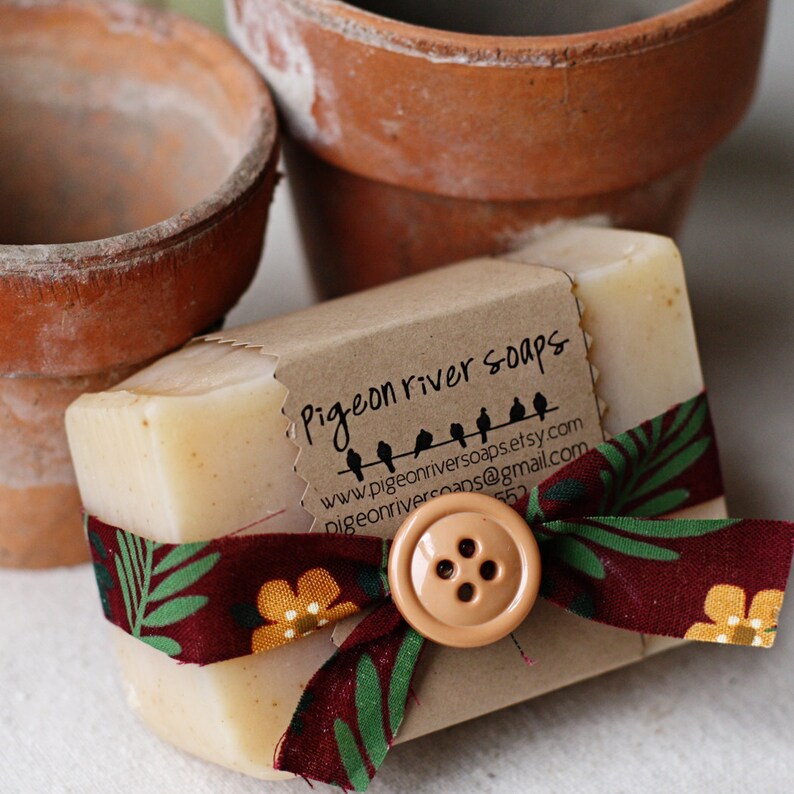 Groovy Garden Cold Process Soap Savon parfum floral Savon végétalien fait main Barre de savon Savon parfumé image 4