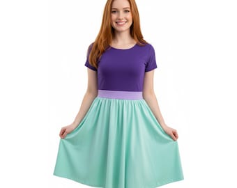 Princess Ariel-Inspired Women Dress | Disneybound Outfits | Magical Princess Style with Pockets | Elegant Fantasy Collection | Size S–4XL