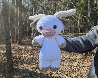 Longhorn Cow Plushie - Crocheted and Handmade