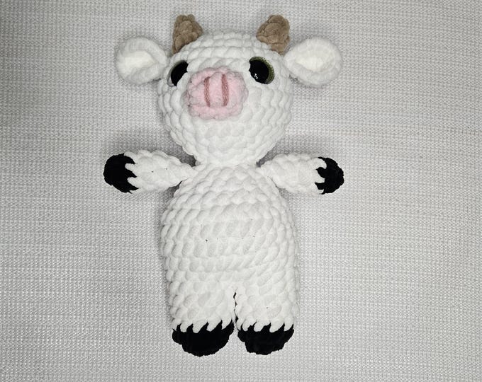 Caroline the Cow, Soft Cuddly Cow Plush Toy, 12 Inch Tall Crochet Animal