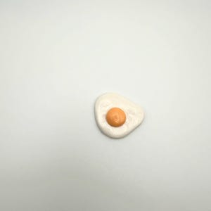 Handmade Clay Fried Egg Magnet, Kitchen Decor Gift