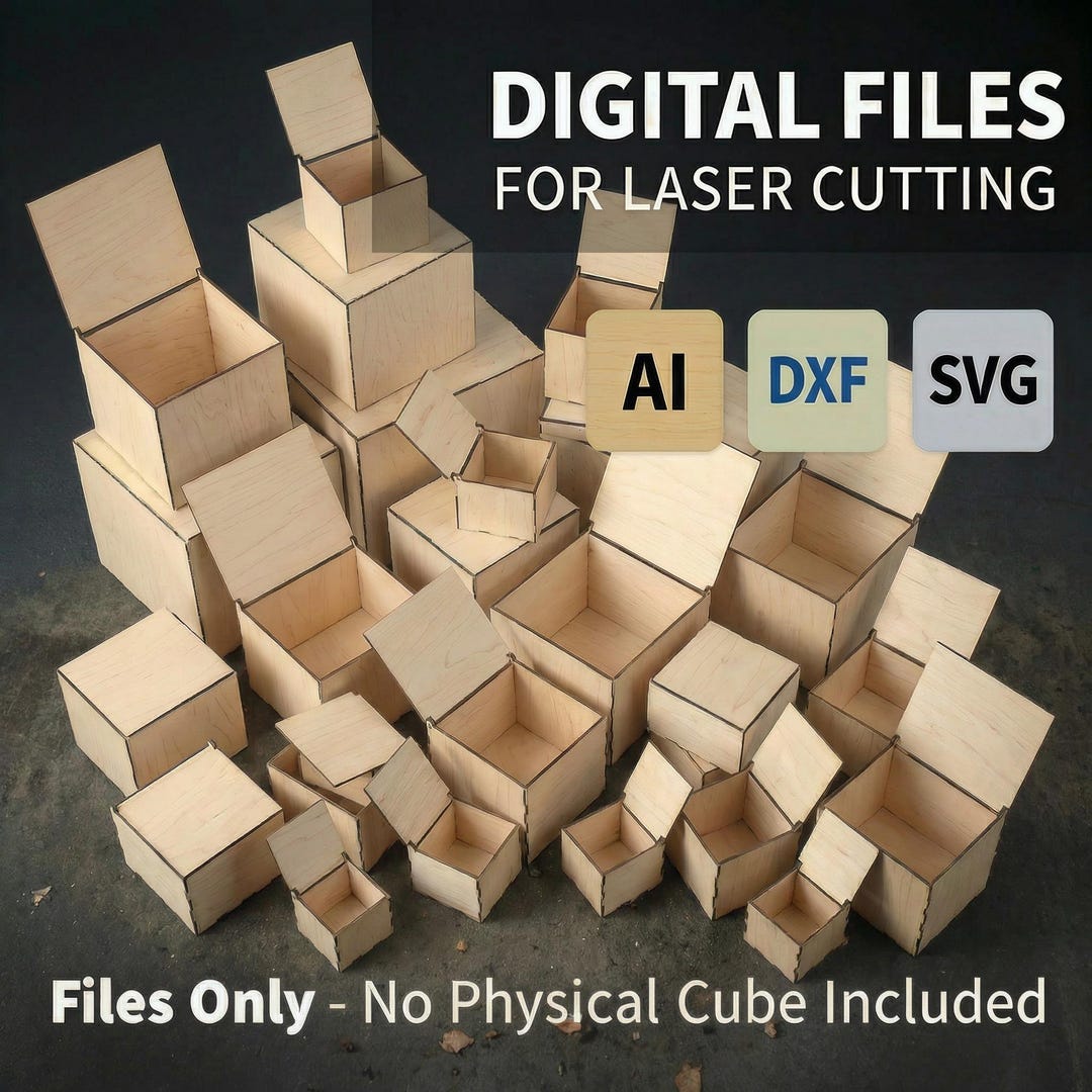 Laser Cut Box Templates 100 Different Size Designs, 3mm Material