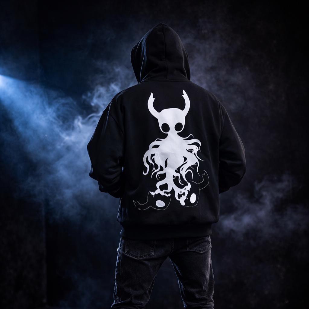 Hot Game Hollow Knight Silksong Hoodie - Unisex Pullover Graphic Sweatshirt für Männer & Frauen Casual Gamer Streetwear Outfit, Stil 3, L