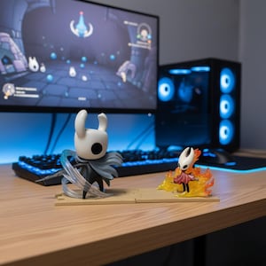 Hohler Ritter - Hornisse Figurenset - 19 cm PVC Sammler Diorama | Indie Game Statue & Gamer Geschenk