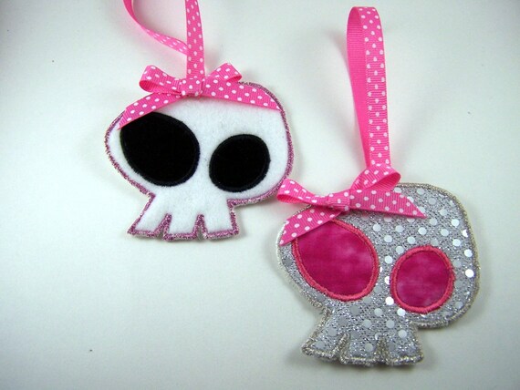 girly skull ornaments