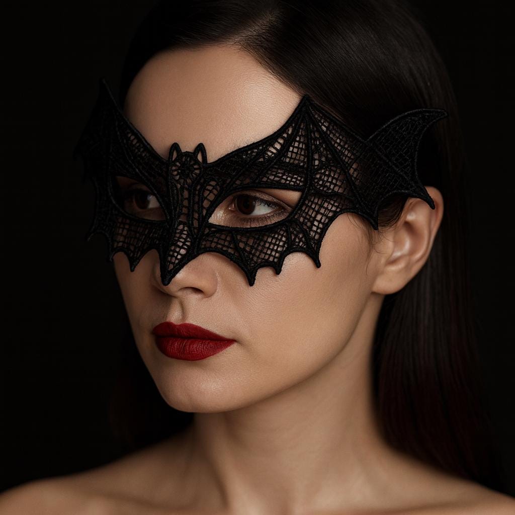 Black Bat Lace Mask – Gothic Cosplay Masquerade Mask, Parties & Costume ...