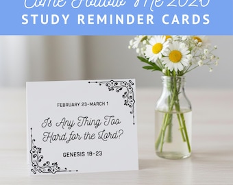 2026 Come Follow Me Old Testament Class Reminder Cards for Weekly Lesson  (Digital Download)
