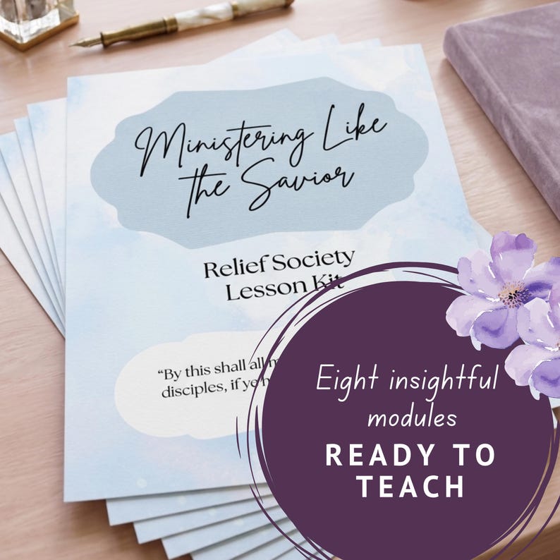 Savior Script Relief Society Ministering Lesson Kit | Ministering Like the Savior ...
