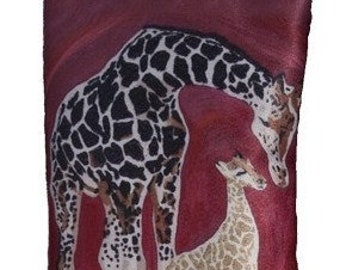 Giraffe Key Case by Salvador Kitti - Hangs on the Wrist - From my Original Painting, Full Circle