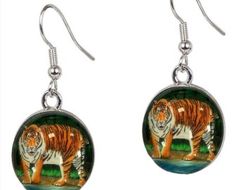 Tiger Earrings - From My painting, Eminence