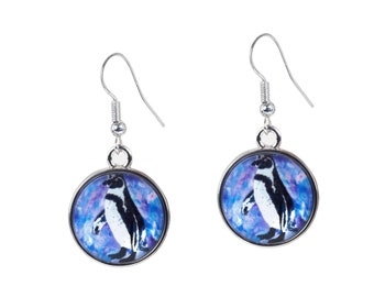 Penguin Earrings - From My painting, Southern Sweetheart by Salvador Kitti