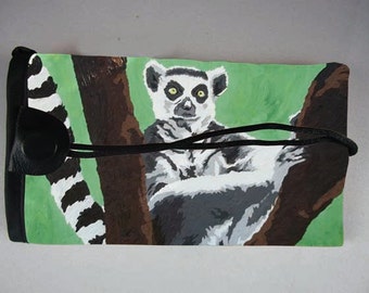 Lemur Key Case  - On Sale, by Salvador Kitti  - Hangs on the Wrist - Ring Tailed Lemur