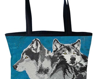 Moonlight Wolf Fantasy Tote Bag Purse Handbag For Women Girls