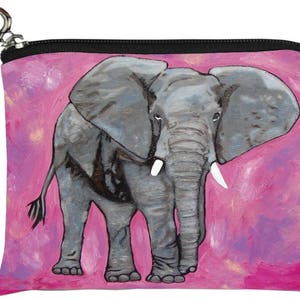 Elephant Change Purse - From my Original Oil Painting, Kelly