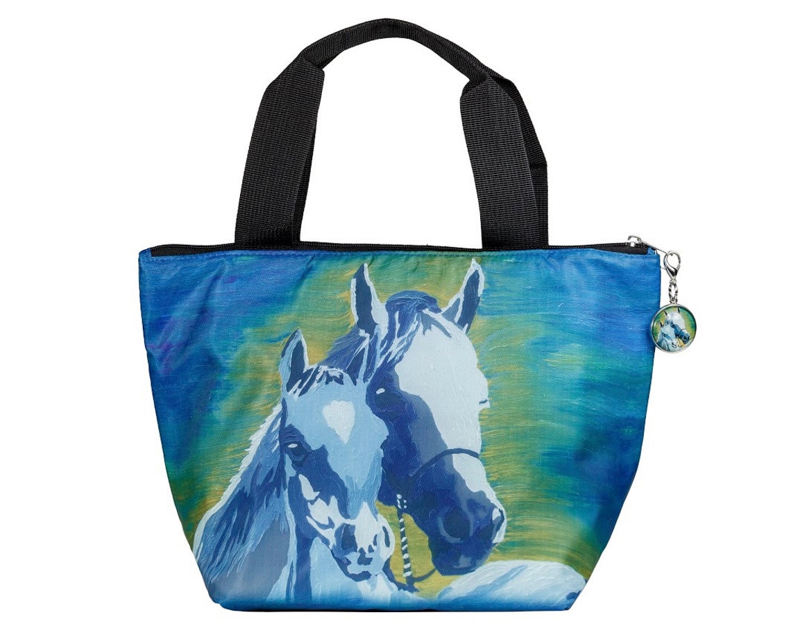 Horse Lunch Bag Tote With Matching Detachable Charm From My Etsy