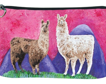 Llama Cosmetic Bag - Taken from my Original Painting, Andeans