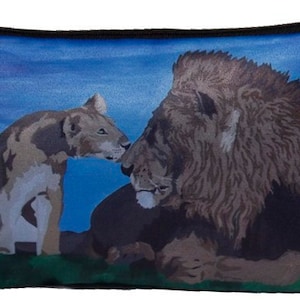 Lion Cosmetic Bag- Taken from my Original Oil Painting, A  Father Pride