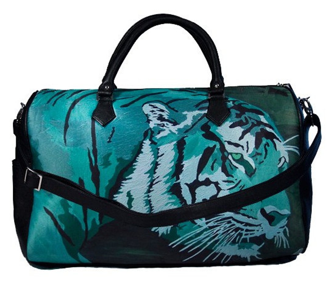 Tiger Vegan Leather Shoulder Bag XL Handbag From My - Etsy