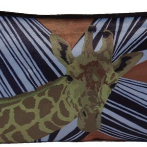 Giraffe Cosmetic Bag, by Salvador Kitti - Awsome Animal Print - From my Original Oil Painting, African Splash