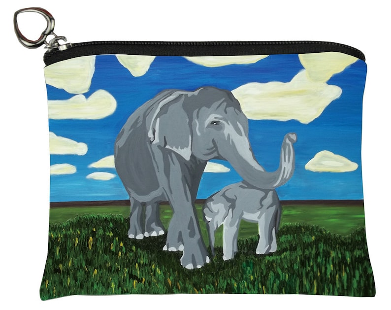 Asian Elephants Change Purse, Elephants Coin Purse by Salvador Kitti Support Wildlife Conservation, Read How image 1