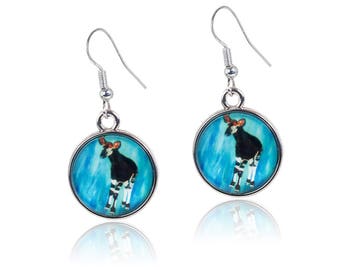 Okapi Earrings - From My painting, New Hope by Salvador Kitti