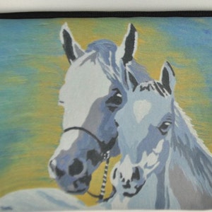 Horses Cosmetic Bag by Salvador Kitti - Great Gift for Horse Lovers, From My Painting, A Mother's Love