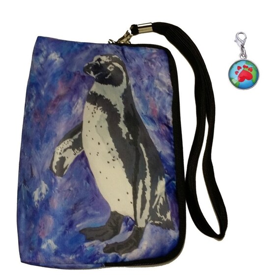 Tiger Wristlet with Signature Zipper Charm Wonder From my orginal Painting