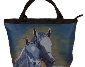 Horses Small Purse, Horse Handbag - From my Original Oil Painting,  A Mother's Love, Salvador Kitti
