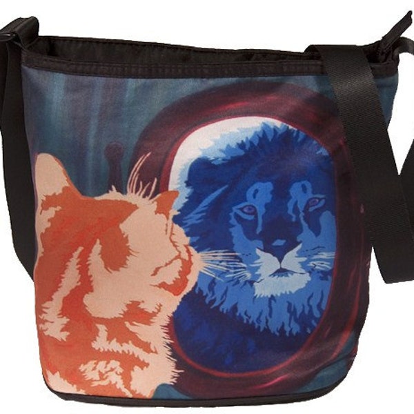 Cat Small Cross Body Handbag by Salvador Kitti - Taken from my Original Oil Painting, Salvador Reflection