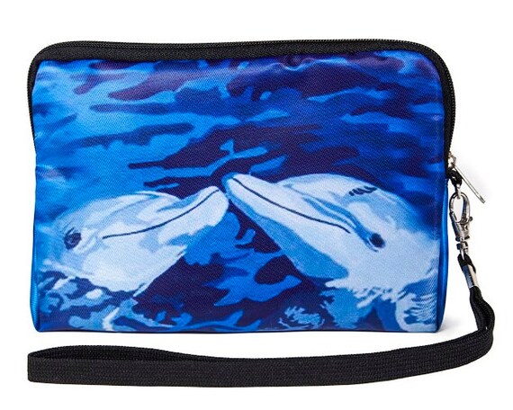 Tiger Wristlet with Signature Zipper Charm Wonder From my orginal Painting