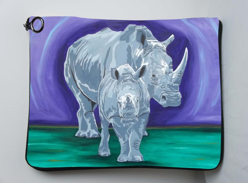 Rhino iPad Case Support Wildlife Conservation Conservation, Read How Salvador Kitti ON SALE image 1