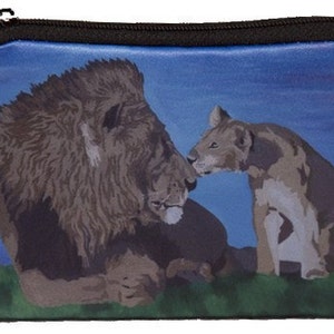 Lions Change Purse -  From my Original Oil Painting,  A Father&#39;s Pride