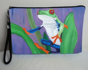 Frog Pouch with detachable strap - From my Original Oil Painting, Kaleidoscope