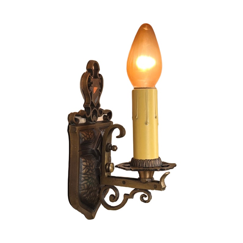 Cast Bronze Sconce in Spanish Revival Style