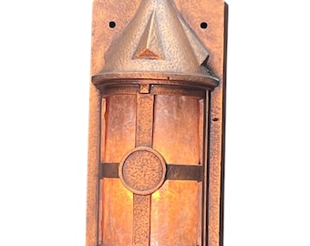 Storybook Style Exterior Sconces in Antique Copper 1 of THREE Ready to Install  #2553
