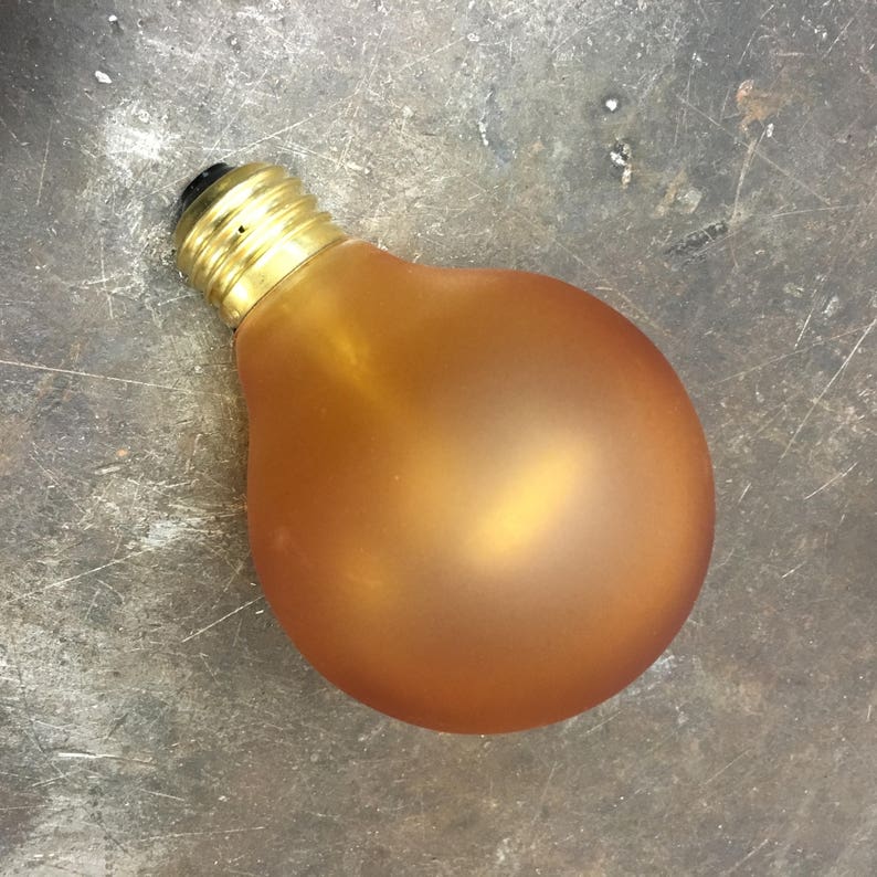 Set of 5 25w 3 AMBER Painted Light Bulbs for 1920s Sconces and Vintage 1930s. Antique Lighting Chandeliers and Sconces. Beautiful bulbs image 1
