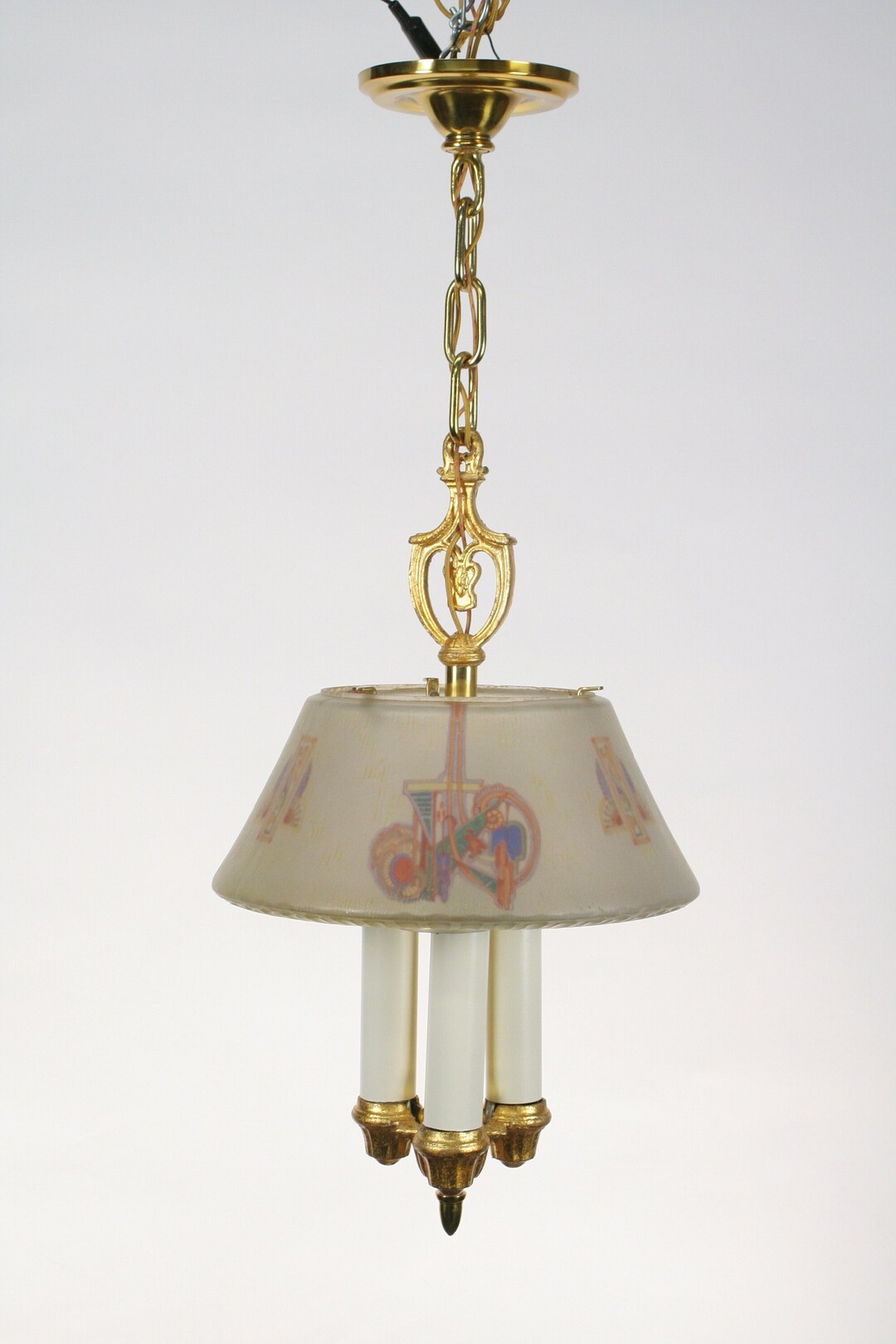 1920's Lightolier Antique Chandelier With Art Deco or Art Etsy