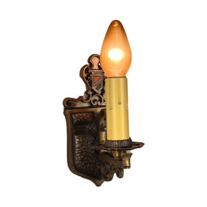Cast Bronze Sconce in Spanish Revival Style