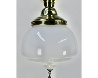 Schoolhouse Globe Light with UL Listed Polished Brass fixture and Tassel Finial #2065