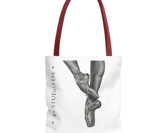 Ballet Pointe Shoes Tote Bag | Hand Drawn Illustration Tote