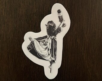 Clara Ballerina Nutcracker Graphite Drawing Vinyl Sticker