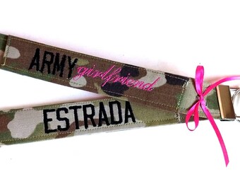 Army Girlfriend Lanyard with Last name